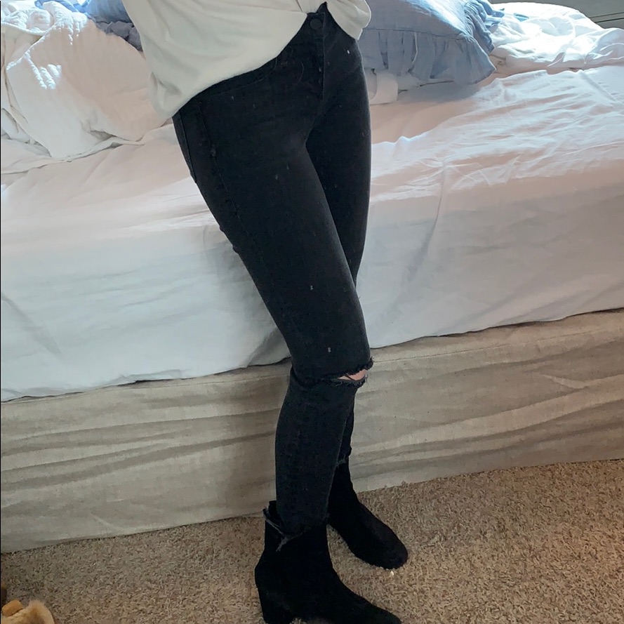 Frame Black Ripped Le Skinny De Jeanne